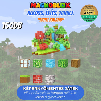 Magnoblox™ Mágneses Fejlesztő Építőkocka "Erdei Kaland" 75-100-150-501db