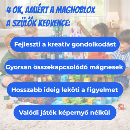 Magnoblox™ Mágneses Fejlesztő Építőkocka "Dzsungel Birodalom" 100-150-200db