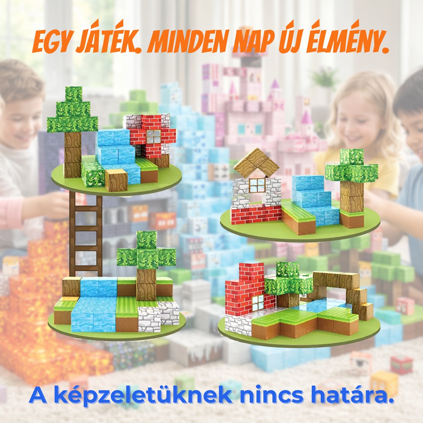 Magnoblox™ Mágneses Fejlesztő Építőkocka "Dzsungel Birodalom" 100-150-200db