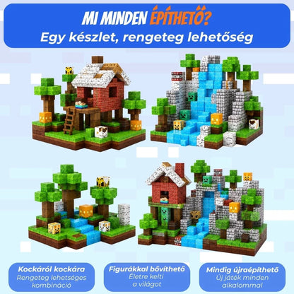 "Dzsungel Birodalom" 100-150 db Magnoblox™ Mágneses Fejlesztő Építőkocka