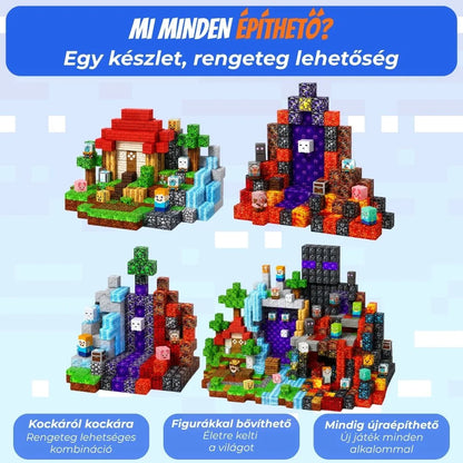 "A Két Királyság" 150-200-300db Magnoblox™ Mágneses Fejlesztő Építőkocka