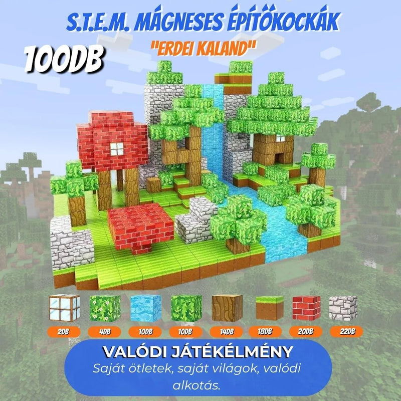 Erdei Kaland – mágneses építőkocka