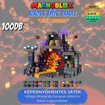 Magnoblox™ Mágneses Fejlesztő Építőkocka "Sötét Barlang" 100db